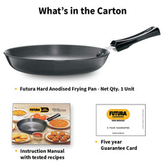 Hawkins Futura 20 cm Frying Pan, Hard Anodised Induction Fry Pan, Black (IAF20)