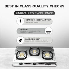 Preethi Glory Plus 3 Burner Gas stove