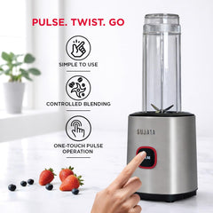Sujata Nutromatic 600 Watt Electric Blender | Personal Blender for Smoothies, Juices & Nutritious Drinks with 3 Multipurpose Jars Including Travel Jar
