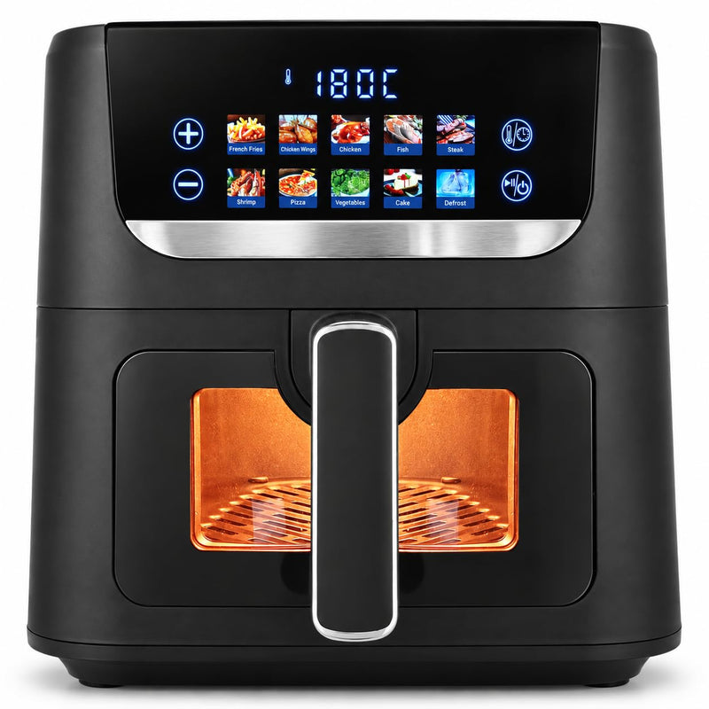 Faber 6.0L 1700W Dual Heater Digital Air Fryer | Fry, Bake, Roast | 85% Less Oil,360 hot air circulation | 10-Preset Men