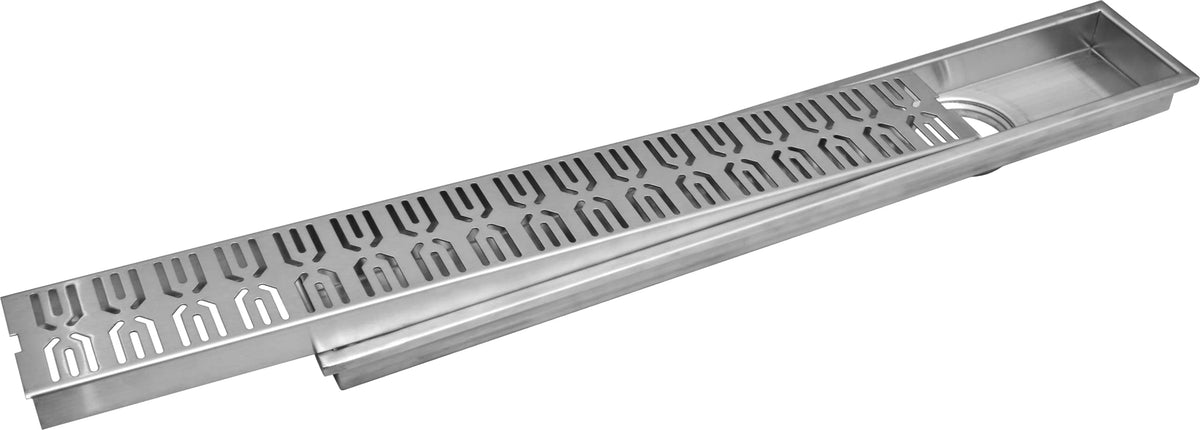 Plantex 304 Grade Stainless Steel Long Shower Channel/Floor Trap/Jali Removeable Grate/Lid for Bathroom and Kitchen (23 x 3 Inch- Matt)-5