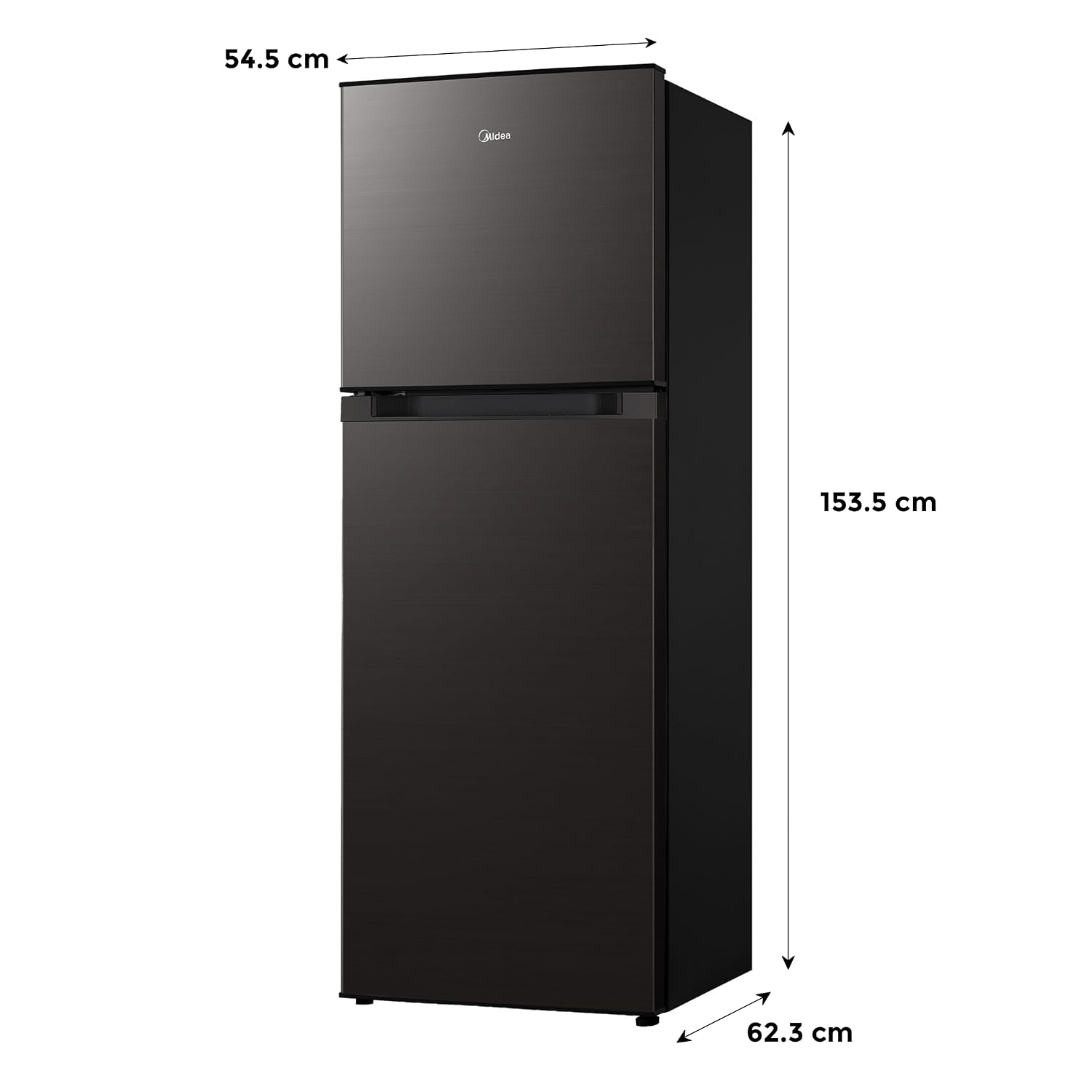 Midea 233L 2 Star Convertible 9-In-1 Inverter Compressor Frost Free Double Door Refrigerator with Multi Air Flow, Smart⁺ Cooling (MDRT359FGI28IN, Active C Fresh Deodorizer, Jazz Black, New 2026)
