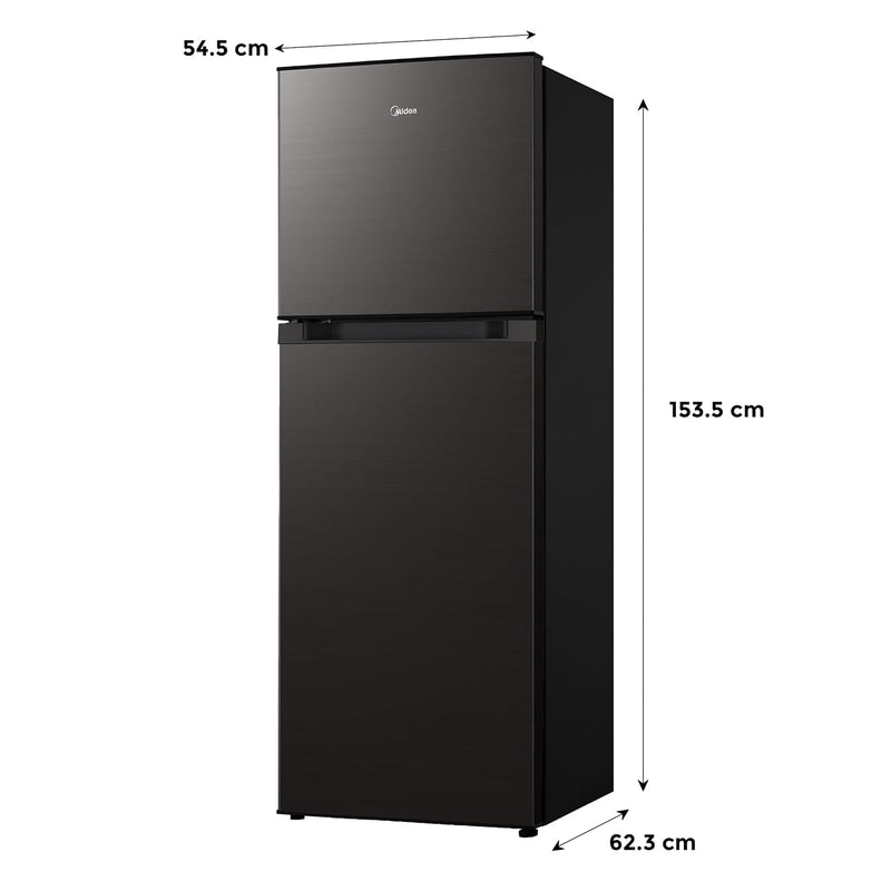 Midea 233L 2 Star Convertible 9-In-1 Inverter Compressor Frost Free Double Door Refrigerator with Multi Air Flow, Smart⁺ Cooling (MDRT359FGI28IN, Active C Fresh Deodorizer, Jazz Black, New 2026)