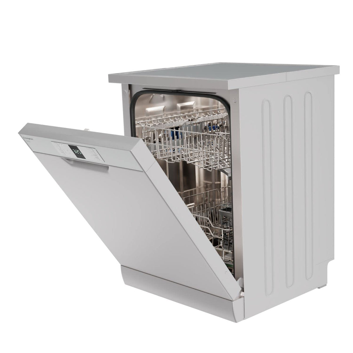 Crompton 12 Place Setting Freestanding Dishwasher with 6 Wash Programs and Super Active Drying System (FS-DWVOA12PS-DS)-3