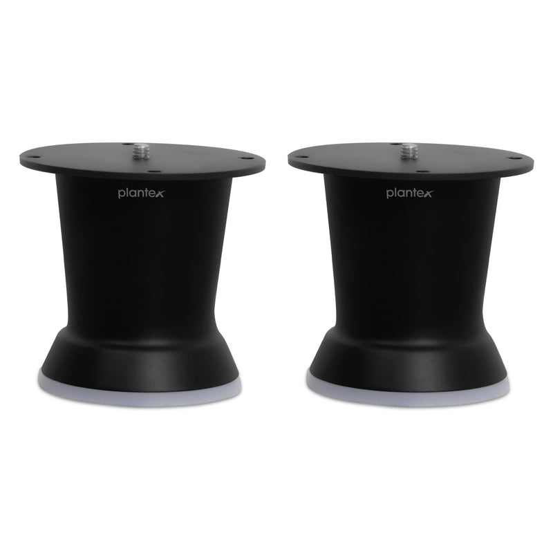 Plantex 3 Inch Sofa Legs for Bed Furniture/Sofa Legs for Table/Sofa Support Legs with Rubber Grip (Black, 2 Pcs)-1