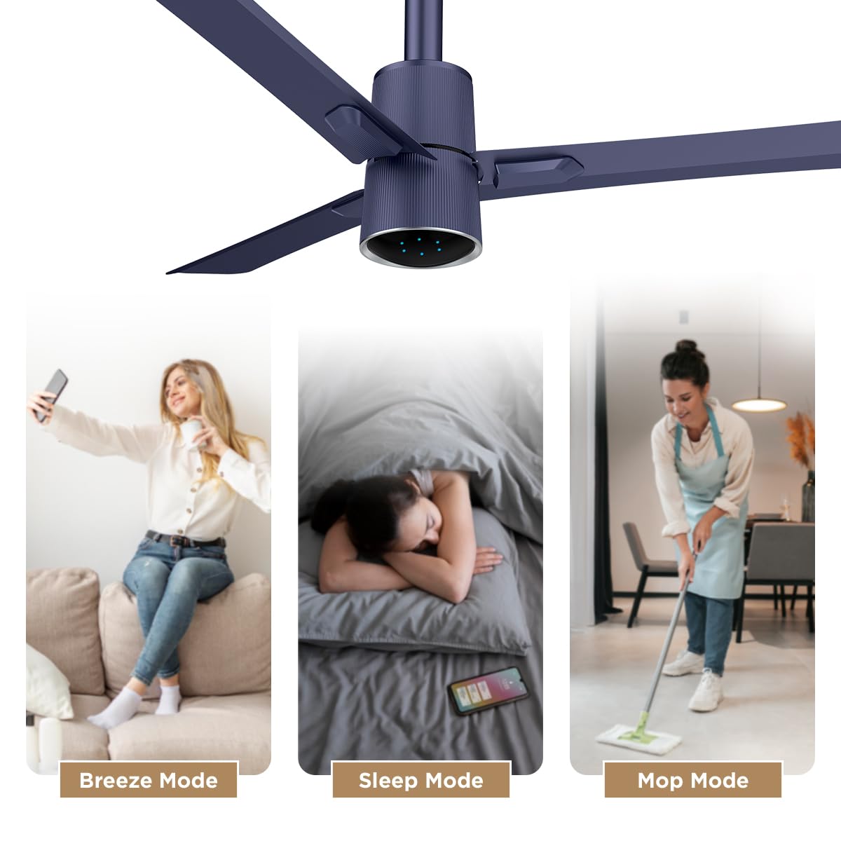 Goldmedal Spacio BLDC 1200mm Decorative 5 Star Rated Ceiling Fan-4