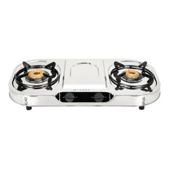 Faber high efficiency 3 Brass Burner gas stove|| Stainless Steel|| ISI Certified gas stove, Manual Ignition, (COOKTOP CR