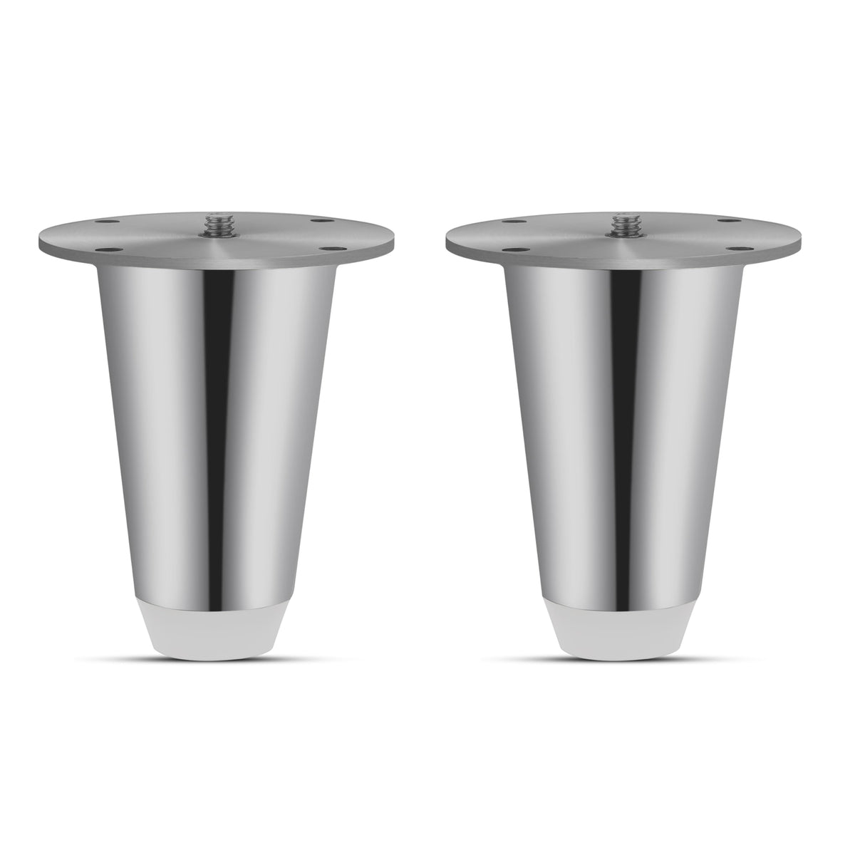 Plantex Heavy Duty Round Sofa Legs 3 inch/Furniture Accessories/Sofa Leg Set of 2 pcs (Chrome)