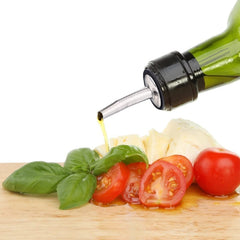 Dynore Metal Bottle Pourers Set of 6 for use with Oil and Juice Bottles in The Kitchen, Bar and Restaurants