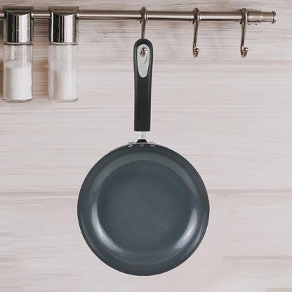 Vinod Zest Ceramica Frypan - 24 cm | Natural Stick Free Deep Pan | Stylish Handle | Toxin Free | Induction and Gas Base | Scratch Resistant | 2 Year Warranty - Black