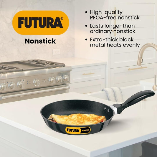 Hawkins Futura 20 cm Frying Pan, Non Stick Fry Pan, Induction Fry Pan, Small Frying Pan, Black (INF20)