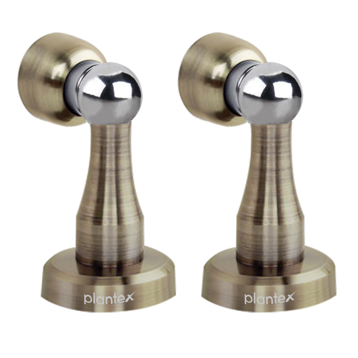 Plantex Door Stopper Magnetic/Stainless Steel 360 Degree Magnet Door Stopper for Home/Office/Hotel to Hold Door/Stops for Door - Pack of 2 (Brass Antique Finish)