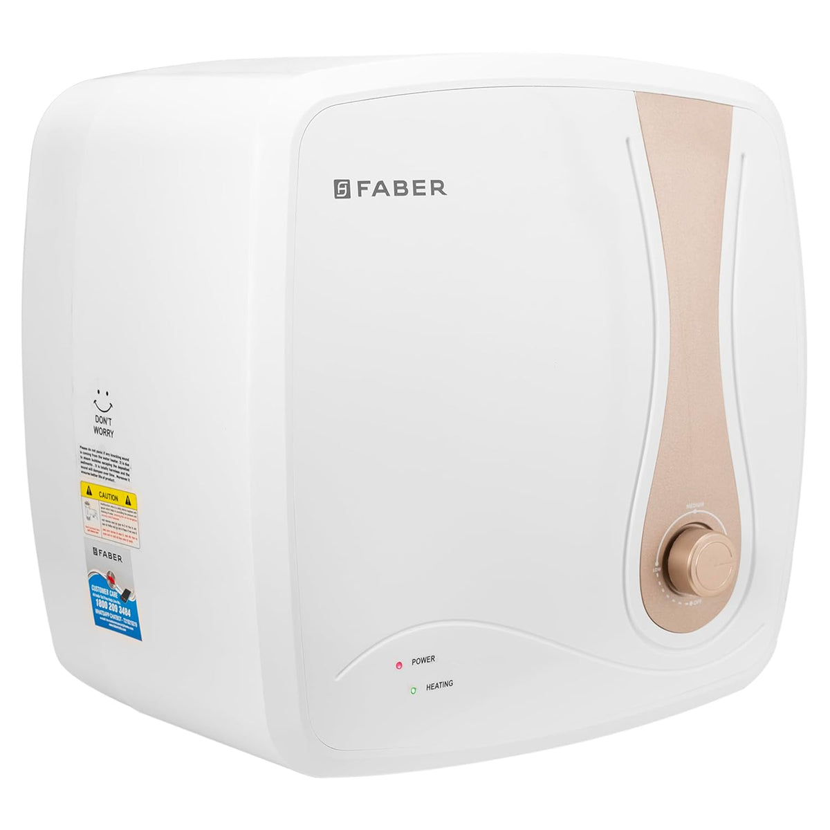 Faber Helios 25L Storage Water Heater | 5★ BEE | Auto Cutout | Warranty:5Y Tank,2Y Element & Product|8 Bar| Glassline Co