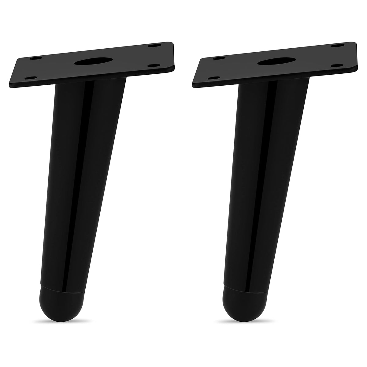 Plantex Heavy Duty Round 4 inch Spare Sofa Legs for Bed Furniture/Sofa Legs for Furniture Fitting/Table Legs/Sofa Leg Set of 2 pcs (Black) (Model APS-DTS-54)