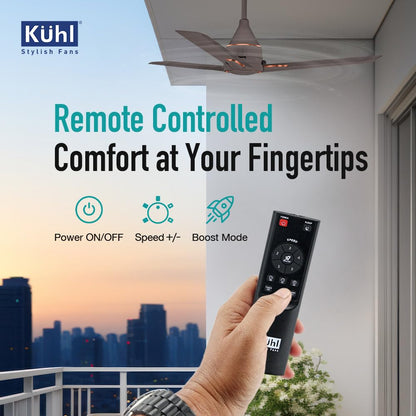 KUHL Arctis A1 600 mm BLDC 65% Power Saving BLDC Ceiling Fan With Remote | BEE 5 Star Rated & ISI Marked | High Air Flow | 5 Year Brand Warranty on Motor | Espresso