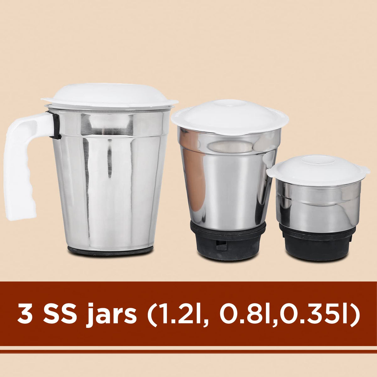 Faber Marvel 500W Blender Mixer Grinder, || low-noise, up to 18000 rpm speed || 1 year comprehensive warranty (FMG MARVE