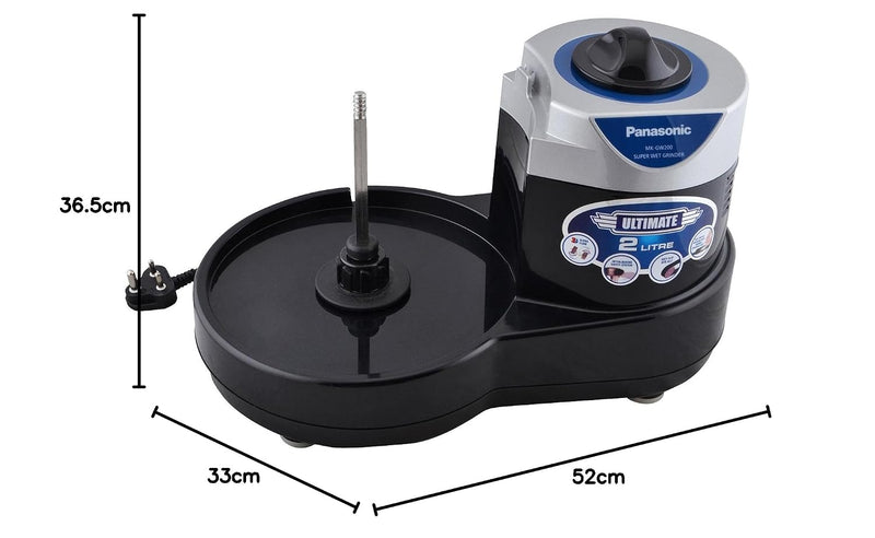 Panasonic Plastic Mk-Gw200 Super Wet Grinder (Black)