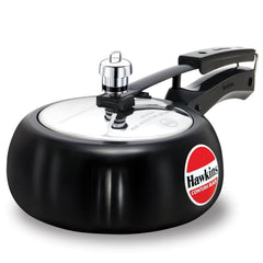 Hawkins 3.5 Litre Contura Black Pressure Cooker, Hard Anodised Inner Lid Cooker, Handi Cooker, Black (CB35)