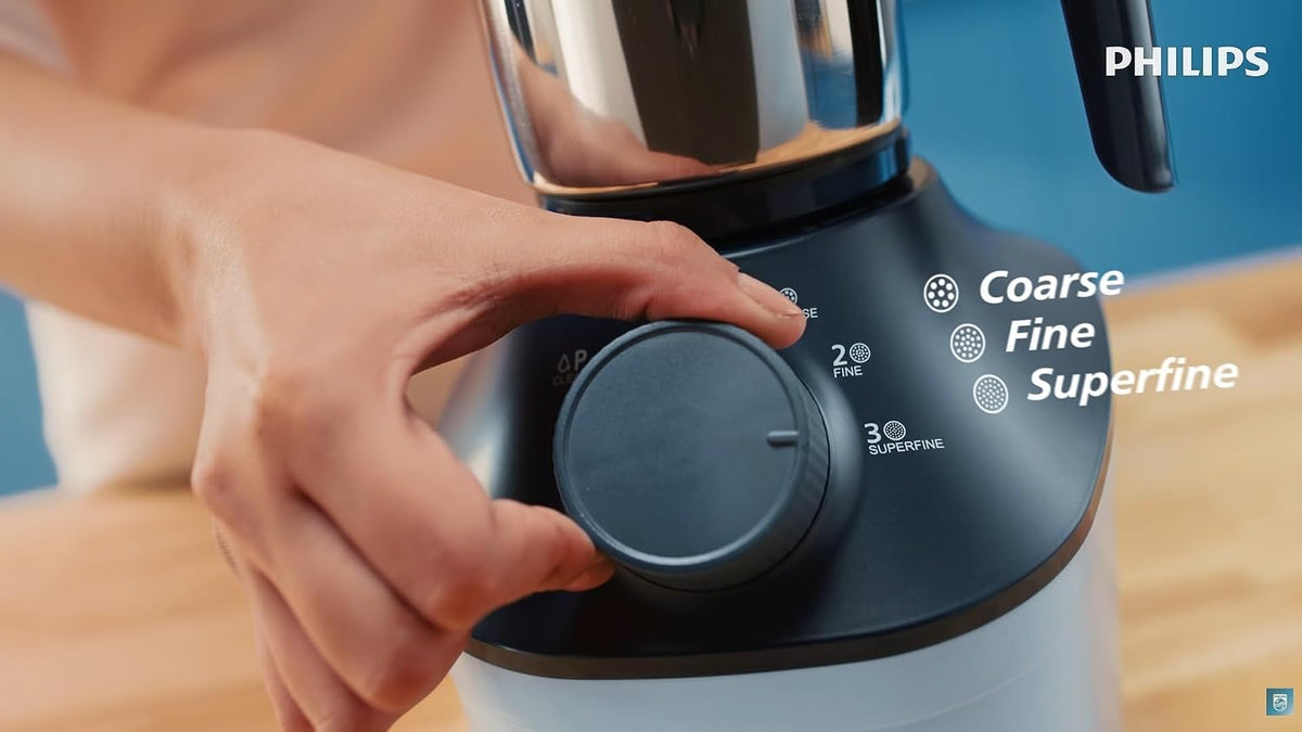 Philips HL7773/01 800-Watt Mixer Grinder with MicroGrind Technology | 3 Stainless Steel Jars (1.5L, 1L, 0.3L) | 3-Speed Control | Durable Plastic Body | Blue Colour | 2-Year Warranty