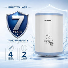 Faber Infinity Storage Geyser 25 Litre| 2000W | Free Pipe & Installation | 8 Bar Pressure| Energy Efficient | 7Yr Tank, 