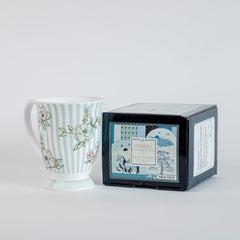 Magique by The Wishing Chair x ClayCraft : Stripe Happy Days Ceramic Coffee Mug 300ml | Fine China Milk Tea Cup | Microwave & Dishwasher Safe | Elegant Mug for Home Office Gifting