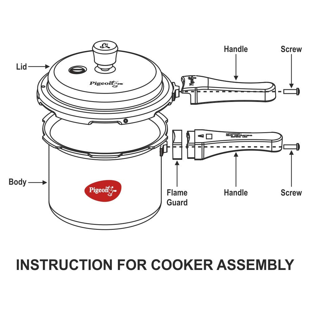 Pigeon by Stovekraft Aluminium Outer Lid Pressure Cooker (Silver)