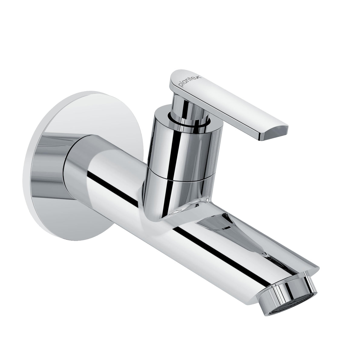 Plantex Pure Brass Bib Tap with Water Saving Aerator/Tap for Wash Basin with Brass Wall Flange and Teflon Tape/Wall Mount Bib Tap- 7 Year Warranty (BAL-502 -Chrome)-1