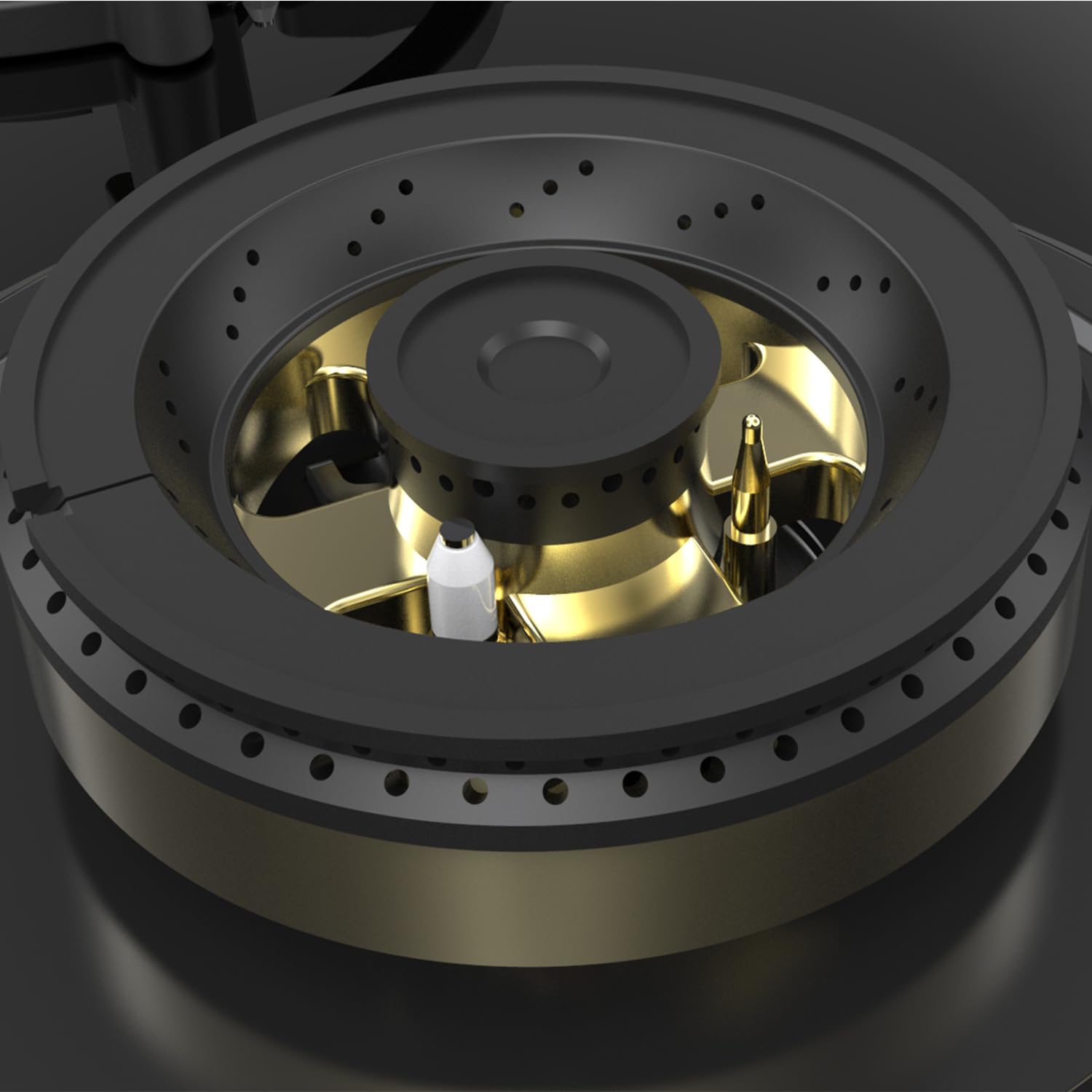 KAFF | ASHFORD Built-in Hob | 3 Burners Auto Electric Ignition 60 CM, Full Brass Burners with Flame Failure Device | 8 MM Thick Toughened Glass Black | ASF 603