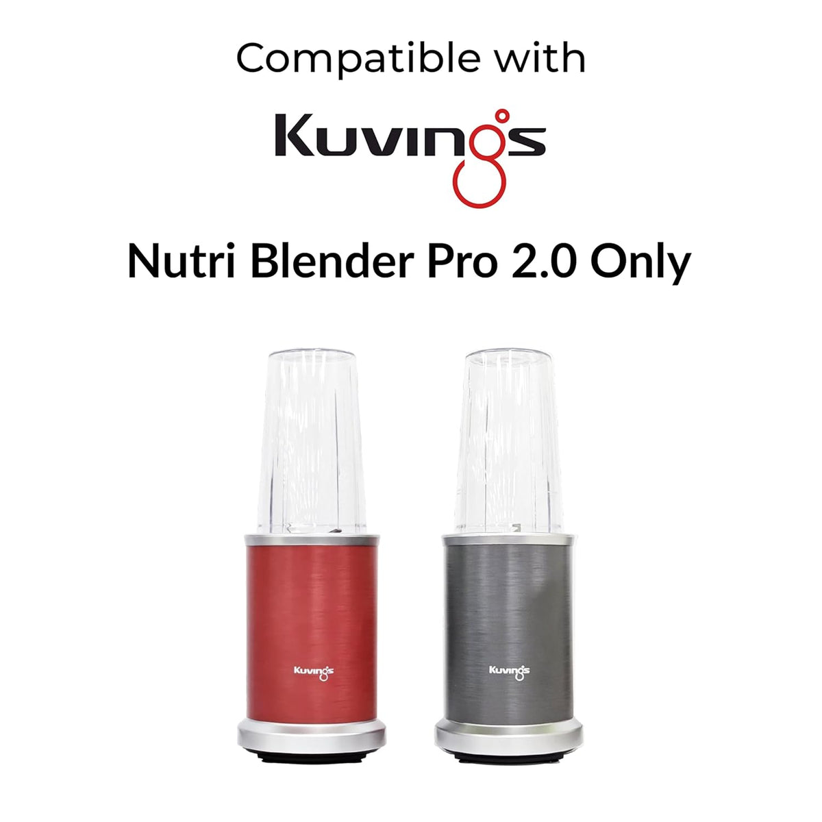 Kuvings Original Accessory - Tall Jar with On-The-Go Lid, Compatible with Kuvings Nutri Blender Pro 1000W only.