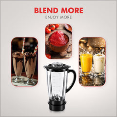 Sujata Blender Plastic Jar, 1750 ml - Black