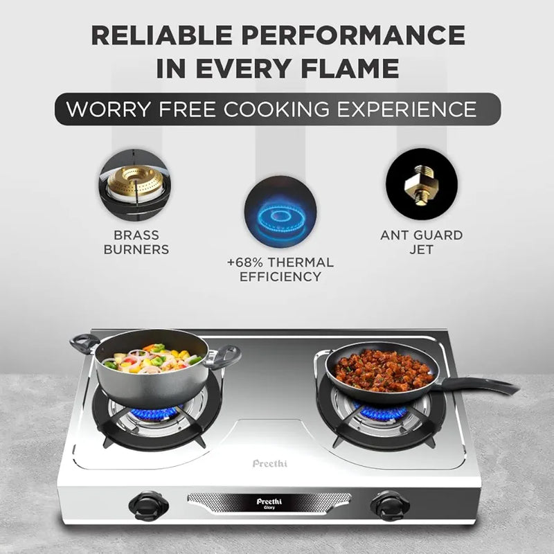 Preethi Glory 2 Burner Gas stove