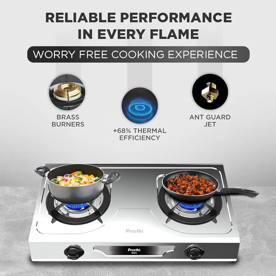 Preethi Glory 2 Burner Gas stove