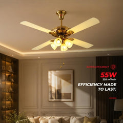 USHA Fontana Lotus 1230mm Ceiling Fan with Decorative Lights-6
