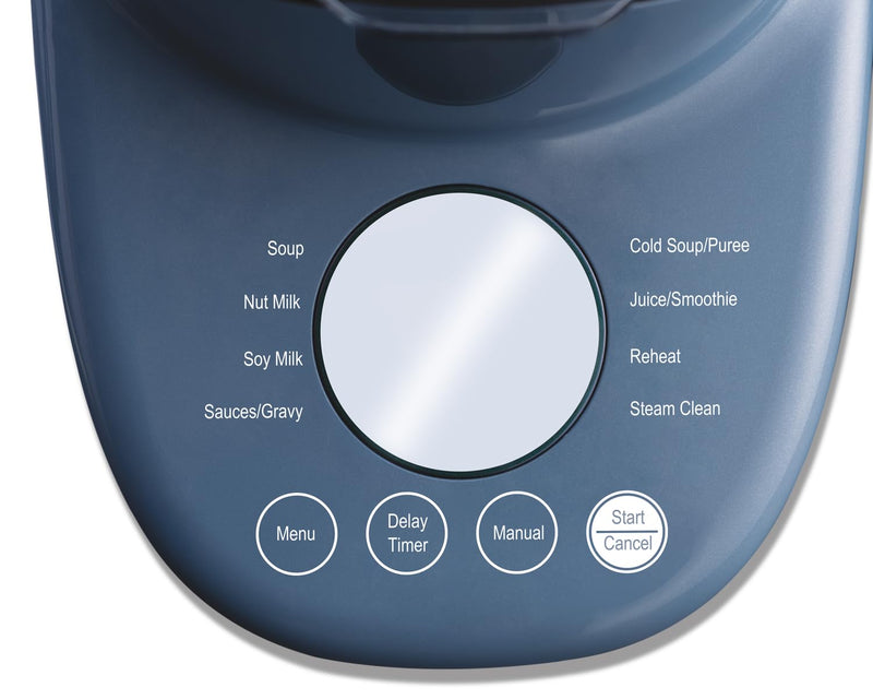 USHA Abs iChef Blender Heater|1000 W|Quadra Noise Reduction Technology For Super Silent Operation|6 Functions: Soup making, Blending, Grain & Nut milk, Pureeing, Dry Grinding and Wet grinding (Blue)