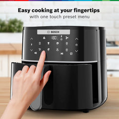 Bosch CrispMaxx Digital Air Fryer 4L | Touch Panel | Adjustable Grid | 6 Preset Menu | 1350w|Preheat and Keep Warm Funct