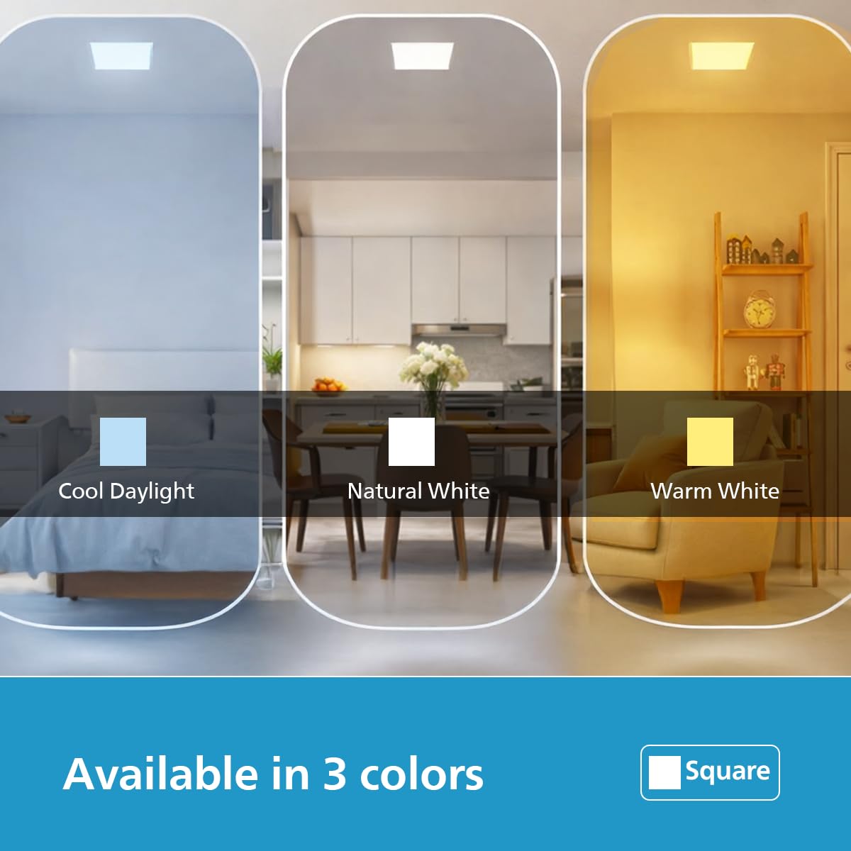 Philips 24W SeamGlow Square LED Surface Downlight (Pack of 12)