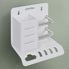 Plantex Acrylic Multipurpose Tooth Brush Holder/Stand/Tumbler for Bathroom Accessories - Pack of 2 (White)-3