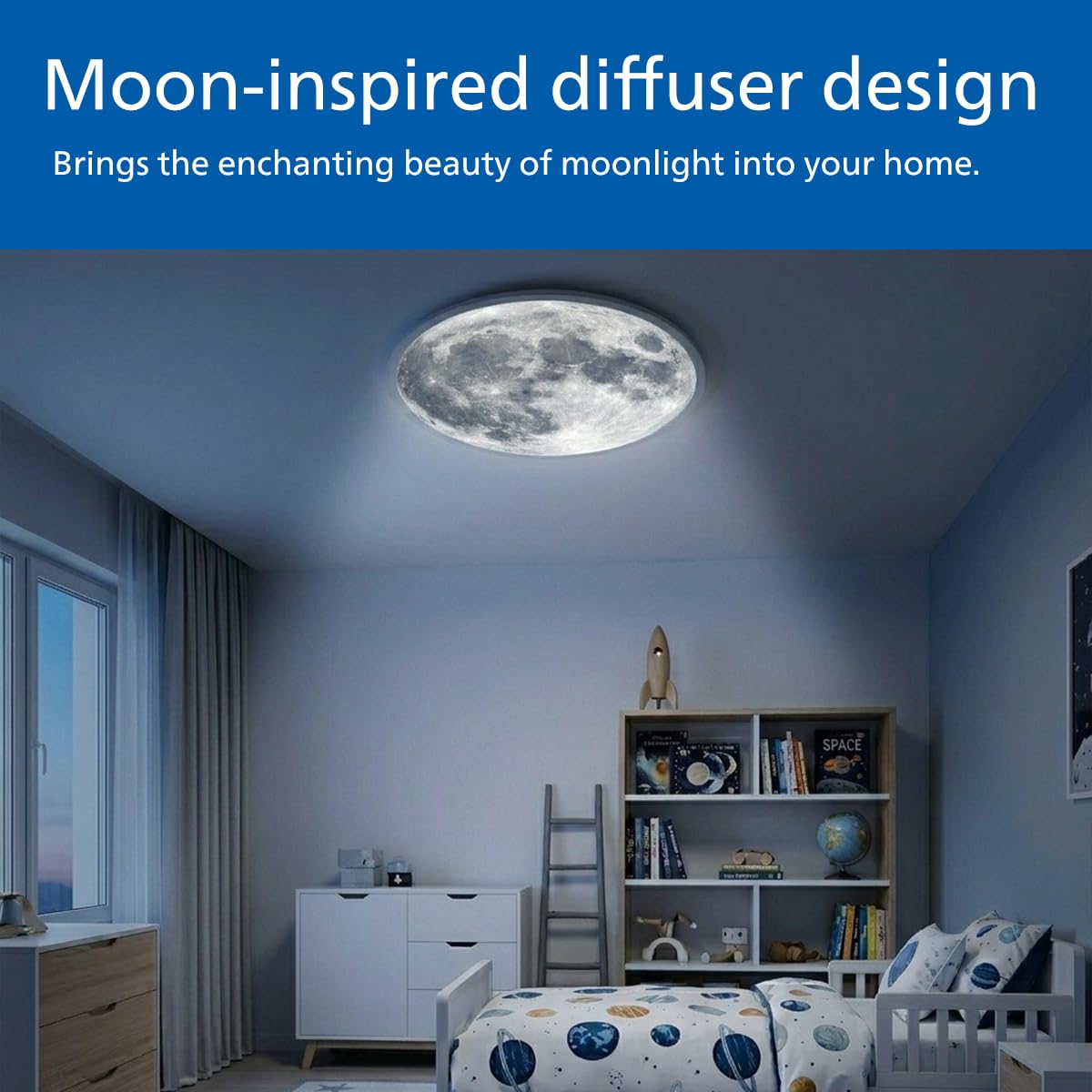 Philips Smart MoonView 22W Wi-Fi LED Ceiling Light