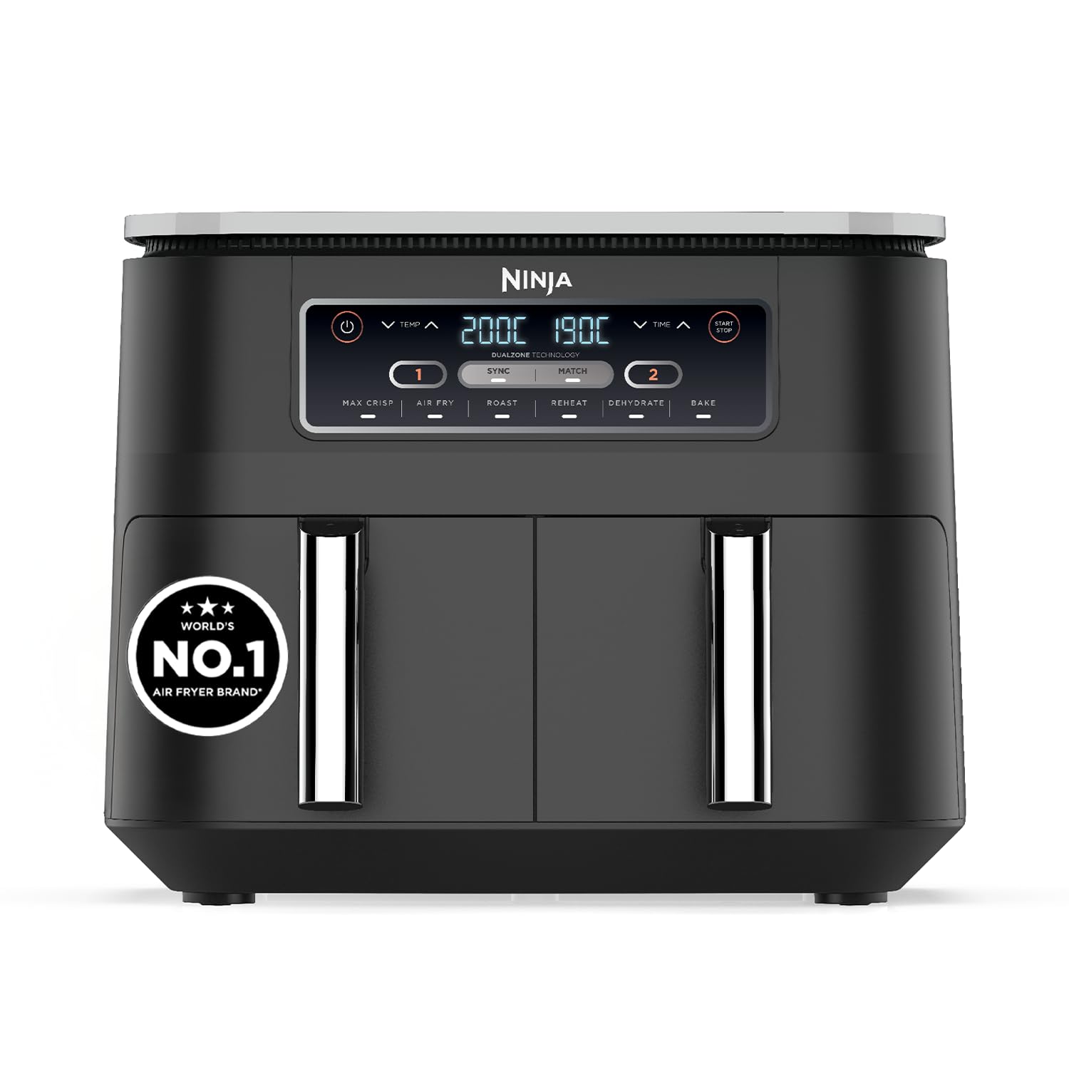 Ninja Foodi DualZone Air Fryer | 7.6L, 2 Drawers (AF300IN) | Cooking Surface Free from PTFE, PFOA & PFAS
