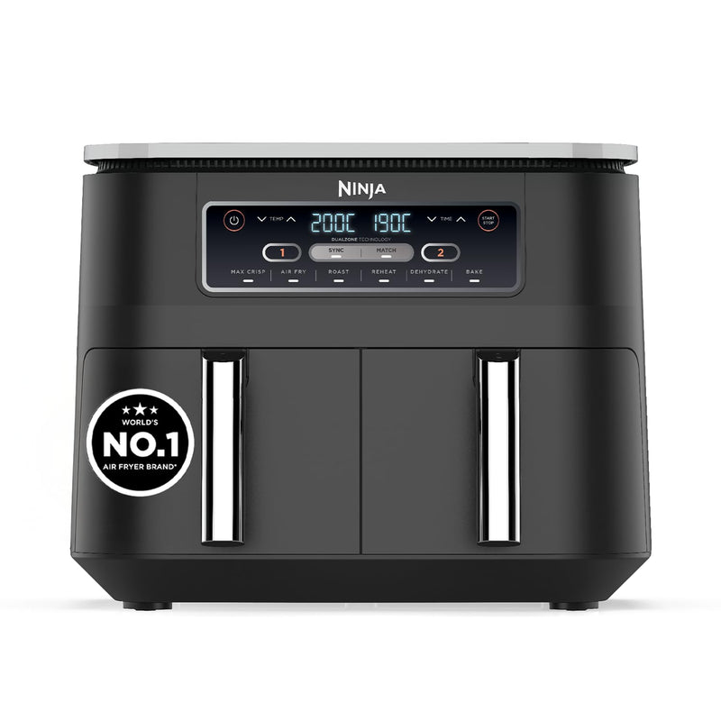 Ninja Foodi DualZone Air Fryer | 7.6L, 2 Drawers (AF300IN) | Cooking Surface Free from PTFE, PFOA & PFAS