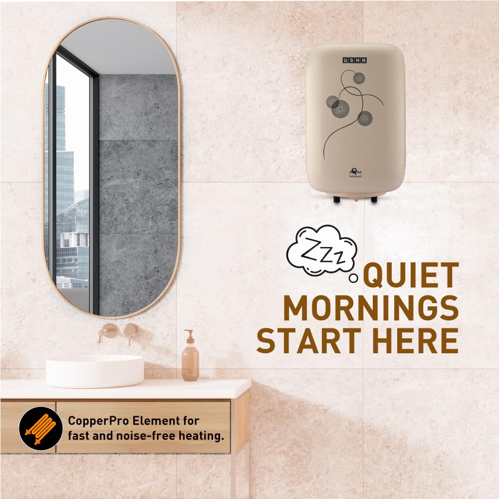 Usha Aquagenie Neo 25 Litre Storage Water Heater with Free Installation (Sky Blue)