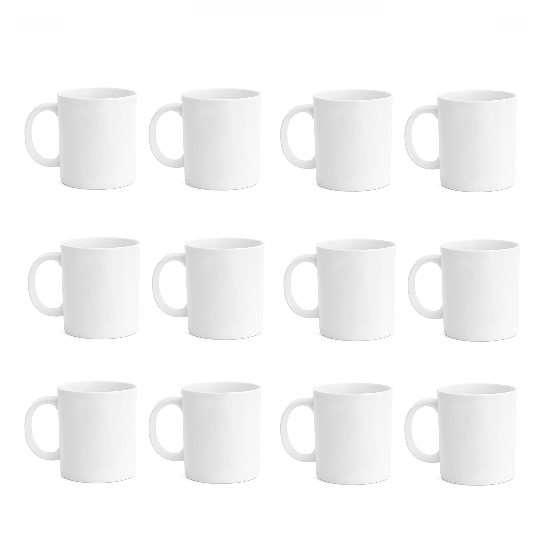 Clay Craft Fine Ceramic Plain Solid Color Milk Mug 350 ml Best for Office and Home, Gifted to Mother, Father, Sister, Brother, Friends and Family (White, 1)