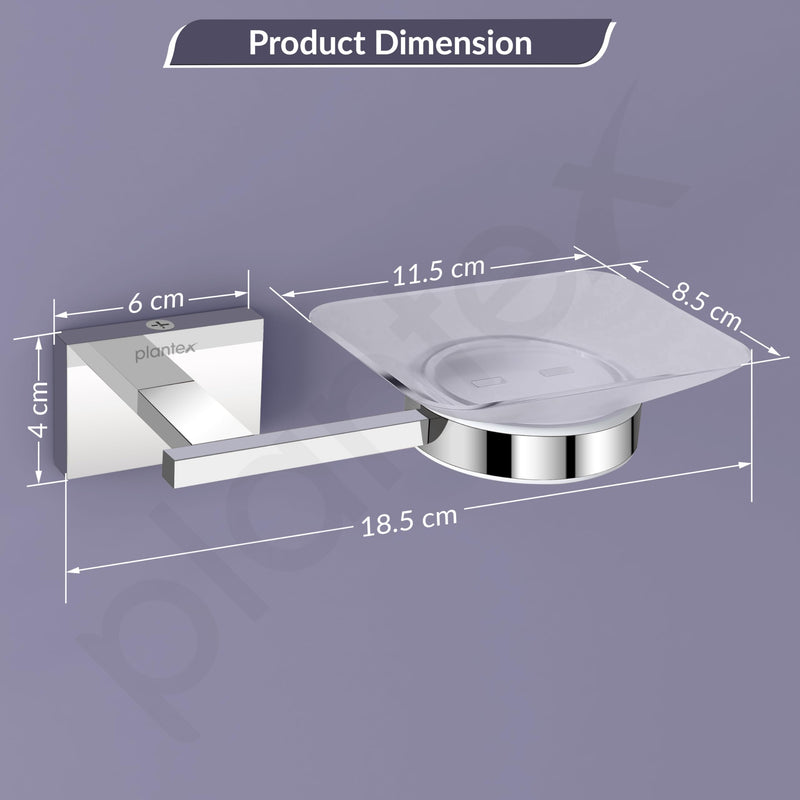 Plantex 304 Grade Stainless Steel Soap Holder for Bathroom/Wall Mounted Soap Stand/Soap Dish/Bathroom Accessories (Chrome)-4