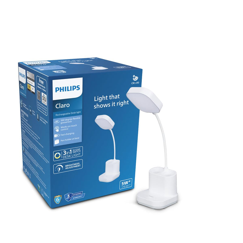 Philips 5W CLARO White LED Desk Light