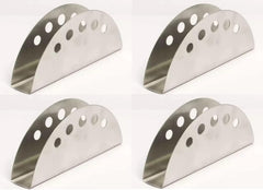 Dynore Stainless Steel Round Hole Shaped Napkin Holder/Tissue Holder- Set of 4