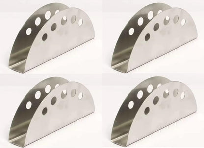 Dynore Stainless Steel Round Hole Shaped Napkin Holder/Tissue Holder- Set of 4