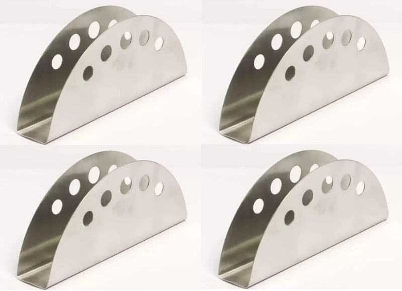 Dynore Stainless Steel Round Hole Shaped Napkin Holder/Tissue Holder- Set of 4