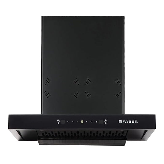 Faber 60 cm 1500 m³/hr angular Kitchen Chimney (HOOD CYGNUS IN 3D HC SC FL BK 60, Filterless technology, Touch Control, Black)