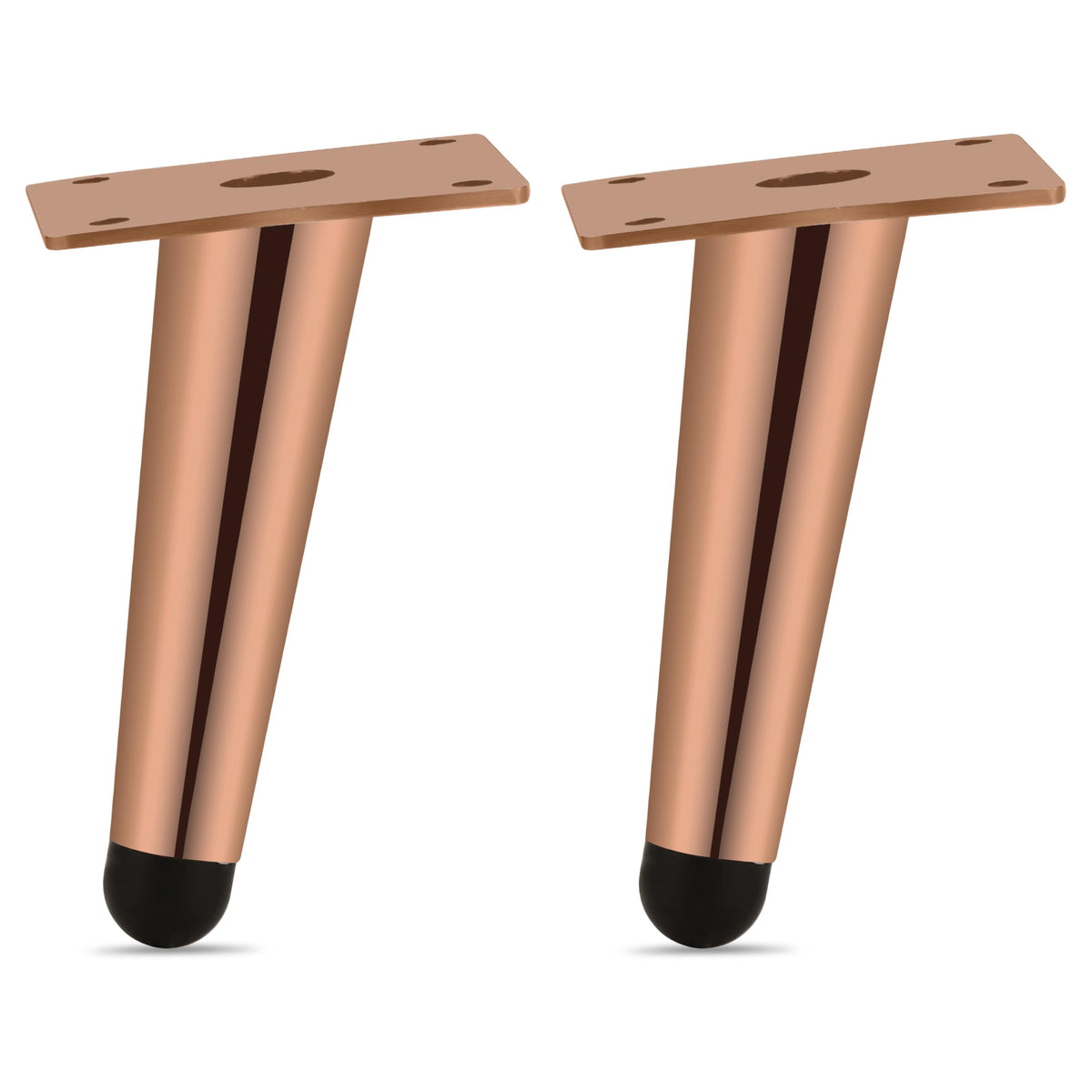 Plantex Heavy Duty Round 4 inch Spare Sofa Legs for Bed Furniture/Sofa Legs for Furniture Fitting/Table Legs/Sofa Leg Set of 2 pcs (Rose Gold) (Model APS-DTS-54)
