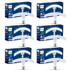 Philips 18 Watts Stellar Bright Curvy LED T-Bulb Base B22,Crystal White (Pack of 6)